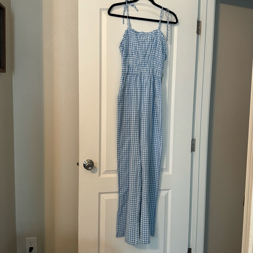 NWT Gingham Jumpsuit